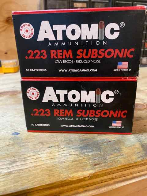 Atomic Subsonic 223 Remington Ammo