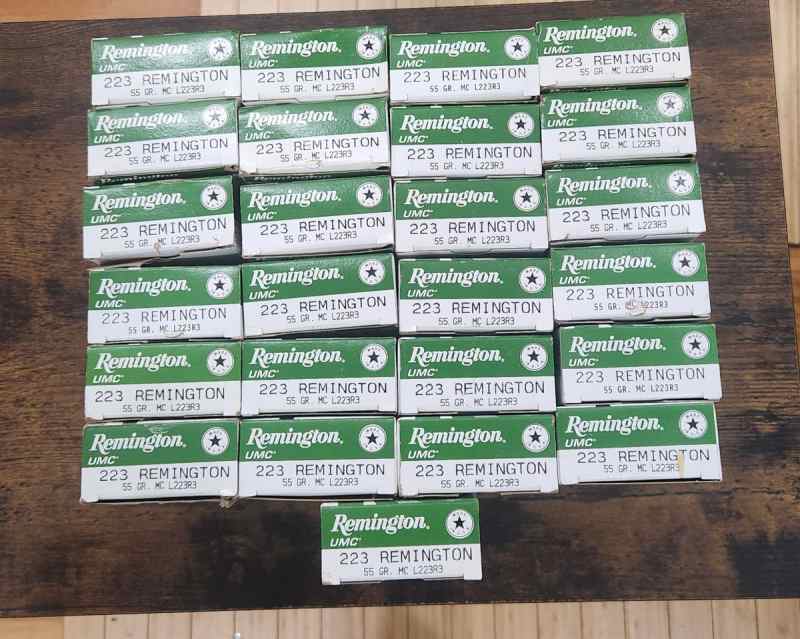 Rem UMC 223 55gr 25  boxes 20/box 500rd 