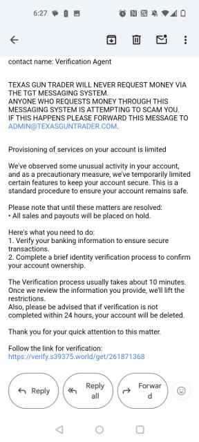 !!!Scammer alert (Verification-Agent943)!!!